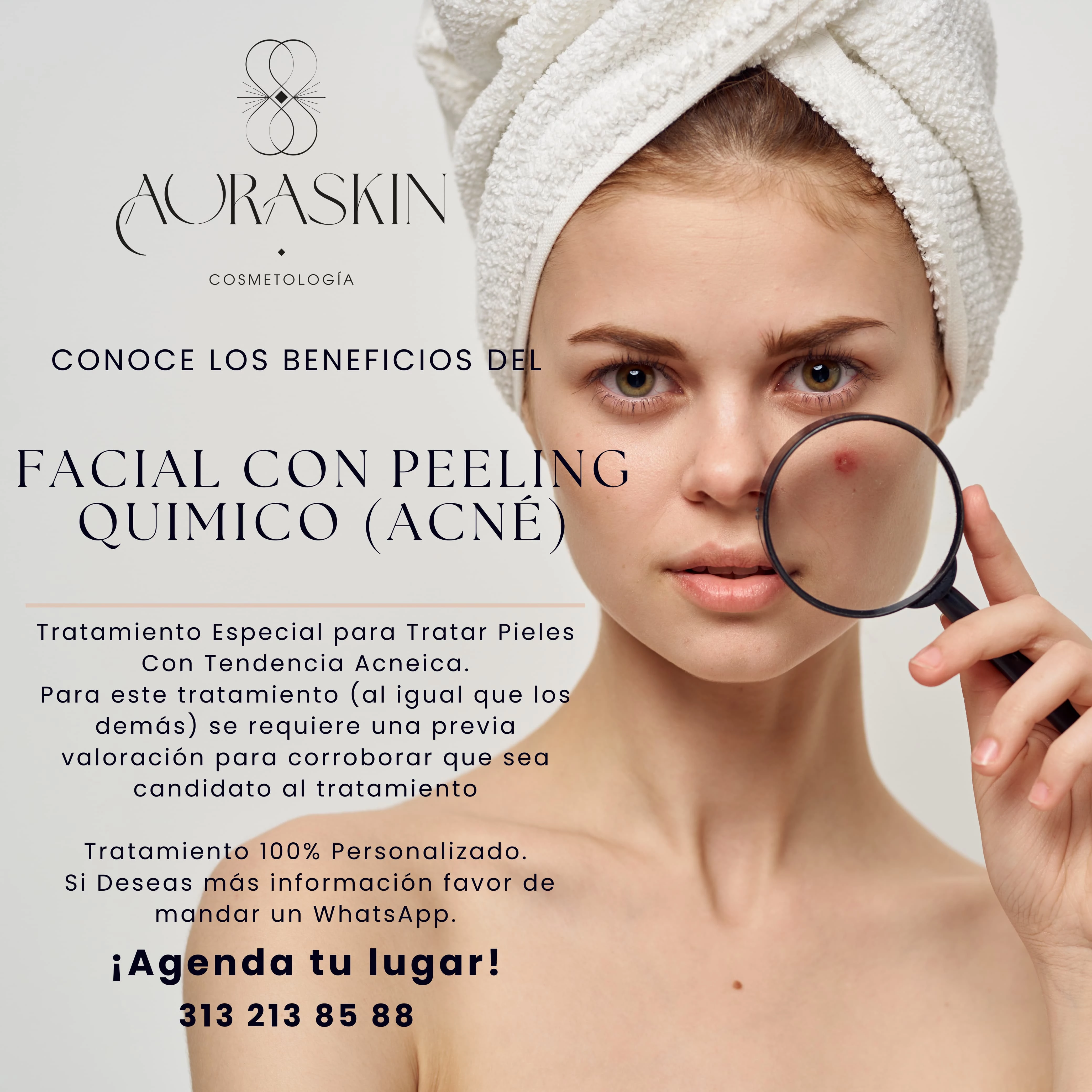 Facial con Peeling Quimico para Acné