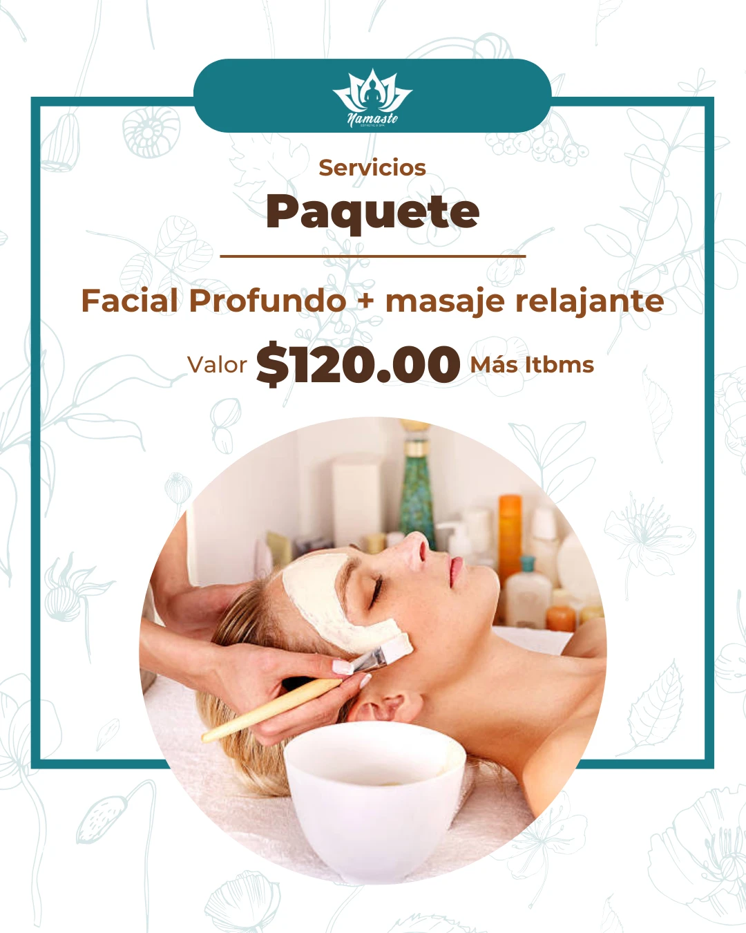 Facial más masaje relajante