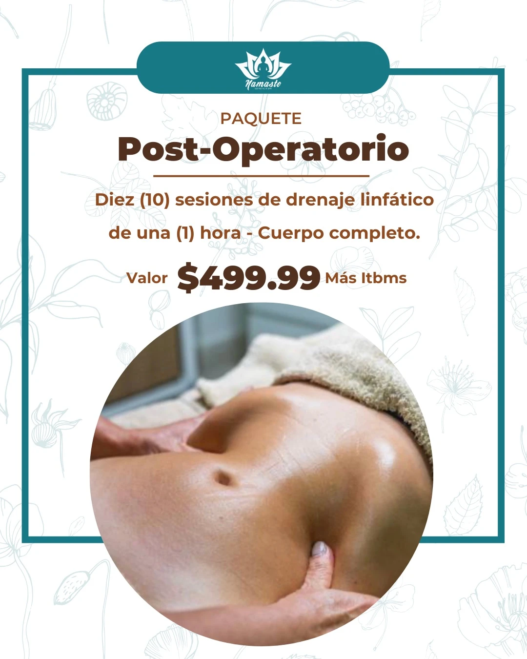 Masaje post-operatorio - Paquete