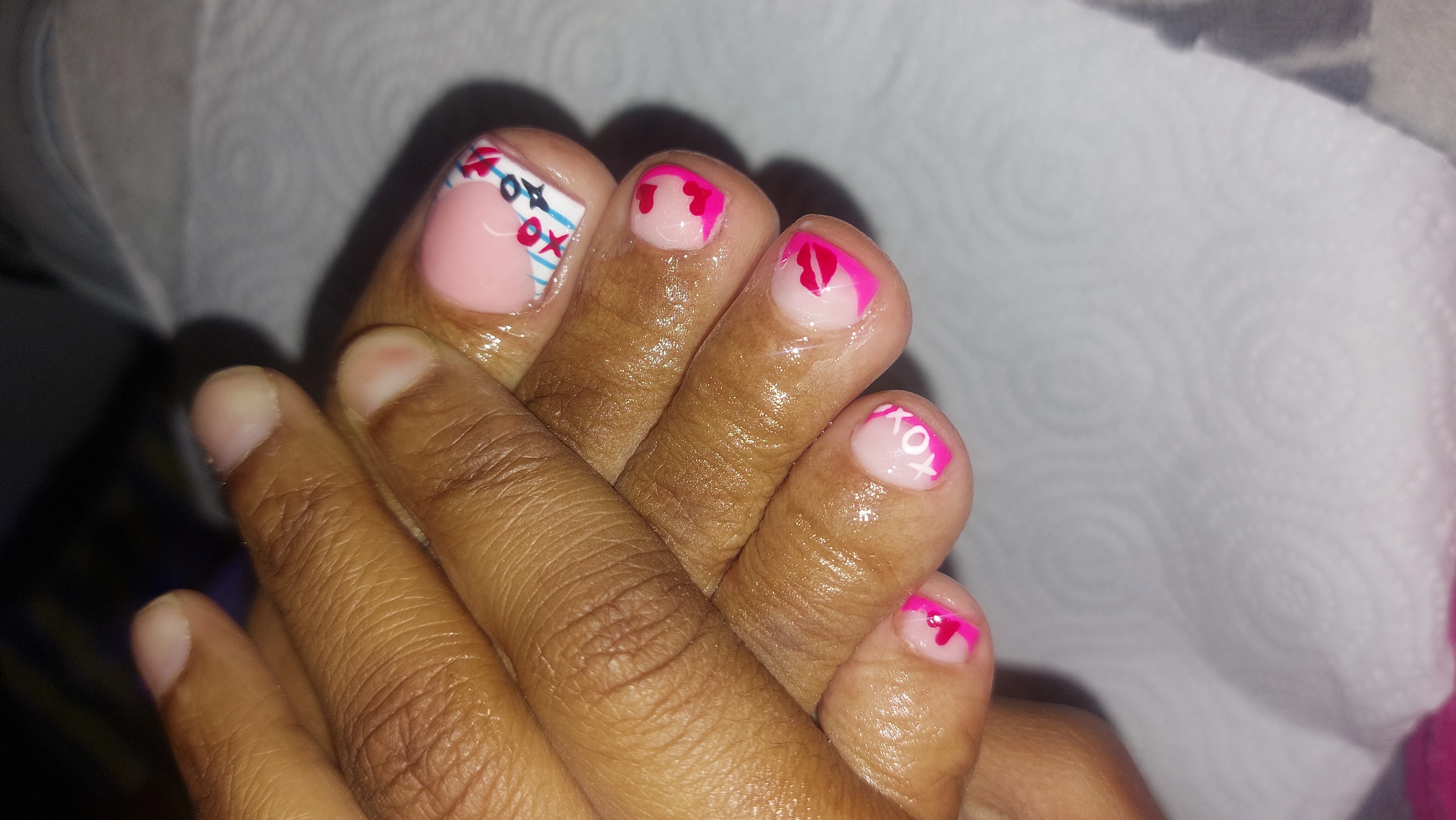 Polished toes