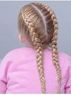 🌸 Trenzas francesas dobles