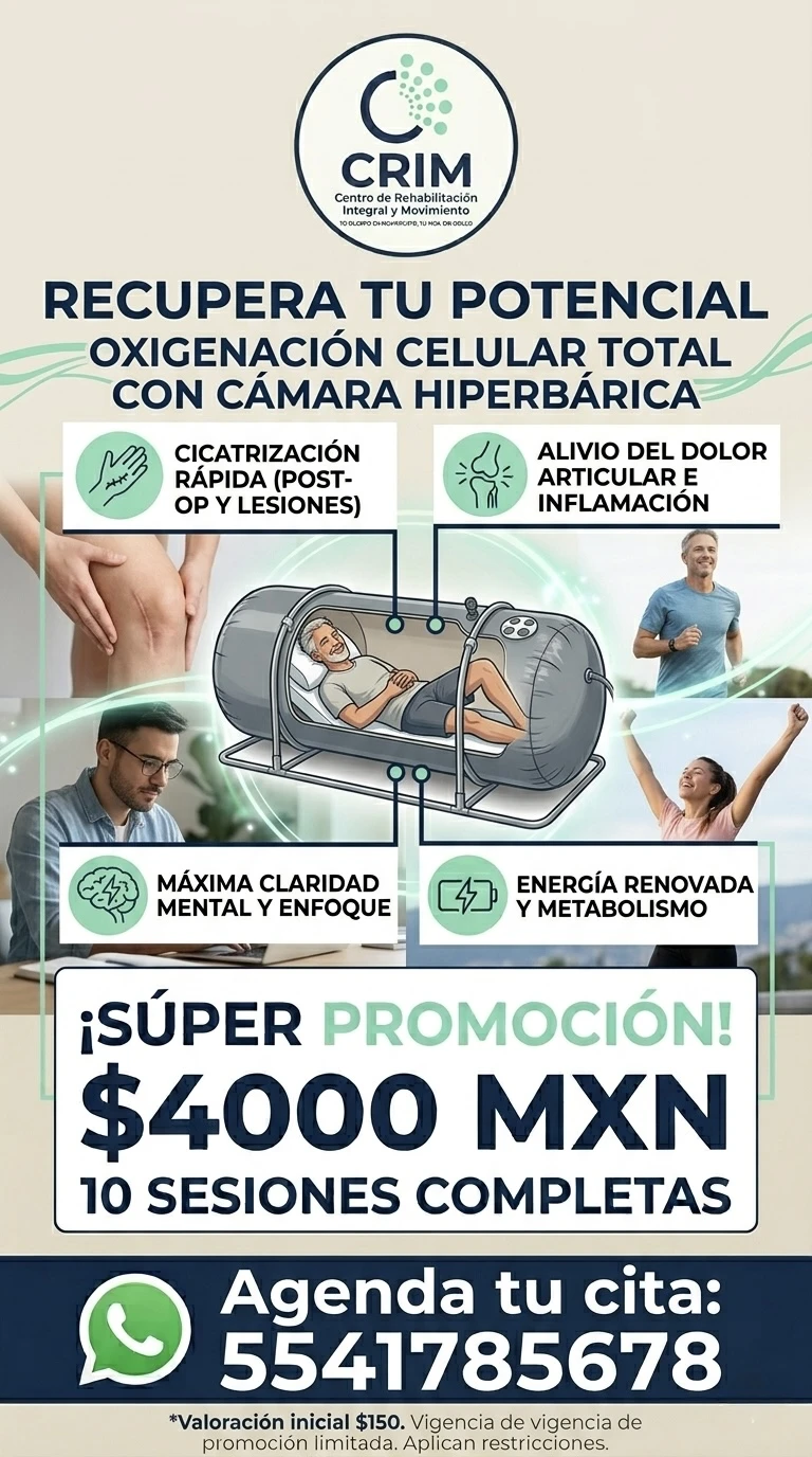 10 SESIONES DE CAMARA HIPERBARICA